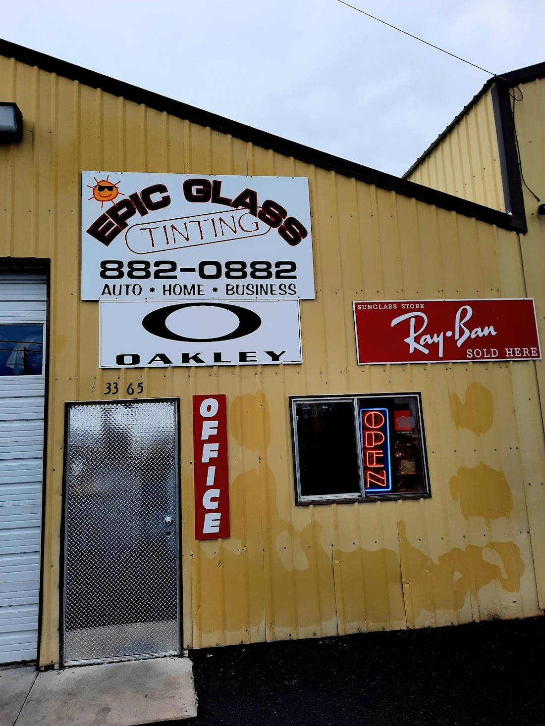 The Epic Glass Tinting storefront on Washburn Way in Klamath Falls
